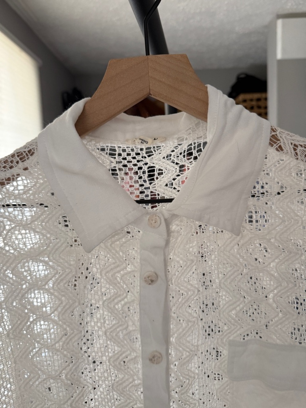 POL boho lace button down - Picture 3 of 10